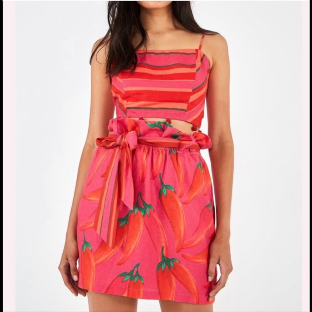 Farm Rio Red Pepper skirt
